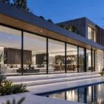 custom glass & aluminium sliders into recessed walls