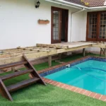 Custom timber deck & glass & stainless steel balustrade